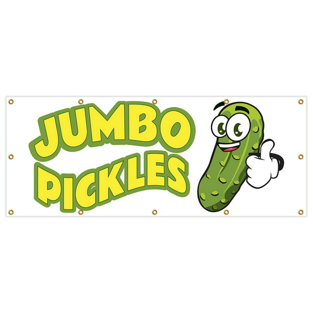 Big Dill Pickles Banner 48 x 120 Heavy Duty 13 oz Vinyl Banners with Grommets Single Sided 